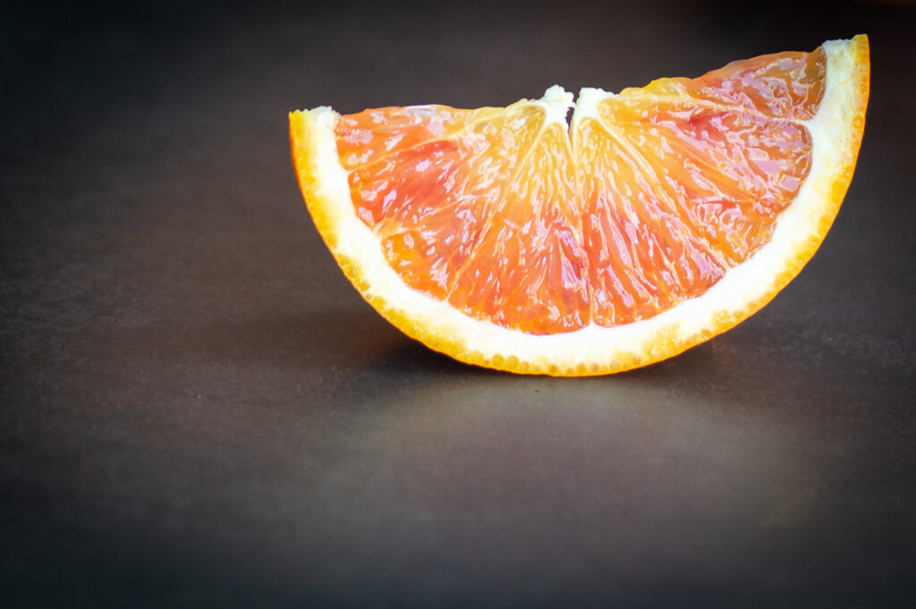 Blood orange close up