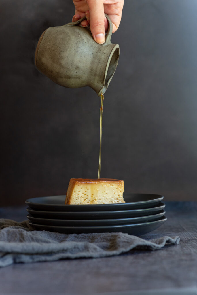 Pouring Flan Photoshoot