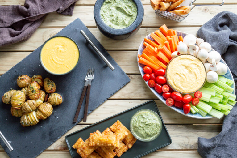several dishes photograph in a background